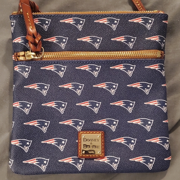Dooney & Bourke Handbags - Dooney & Bourke Navy Crossbody Bag with Patriots Logo